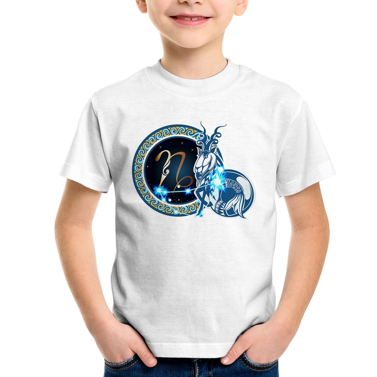 Camiseta Infantil Signo Capricórnio Astrologia