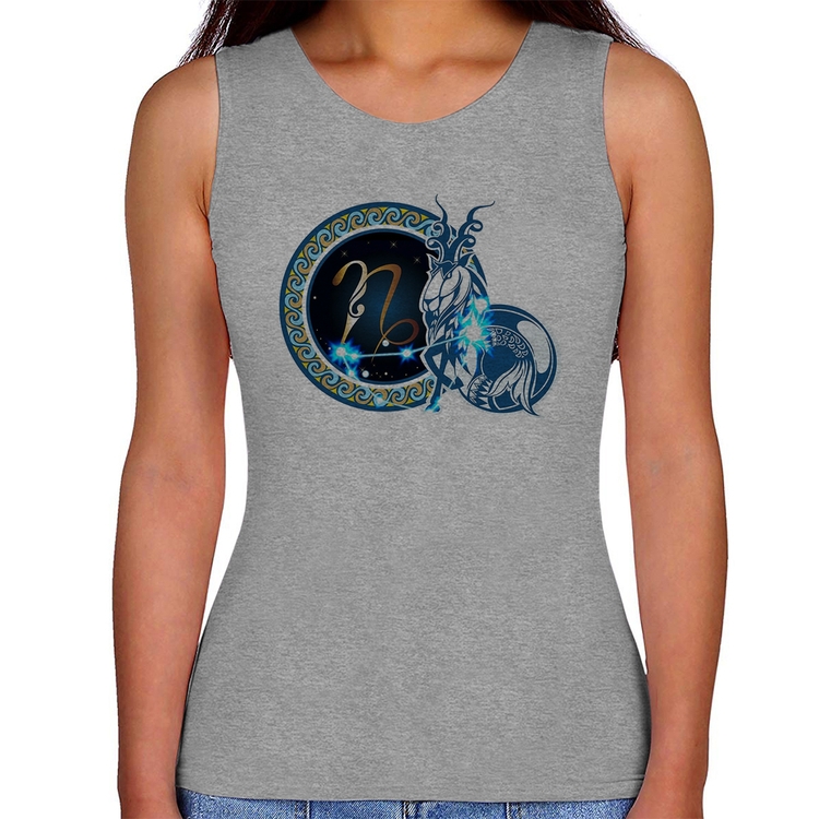 Regata Feminina Signo Capricórnio Astrologia - Cinza