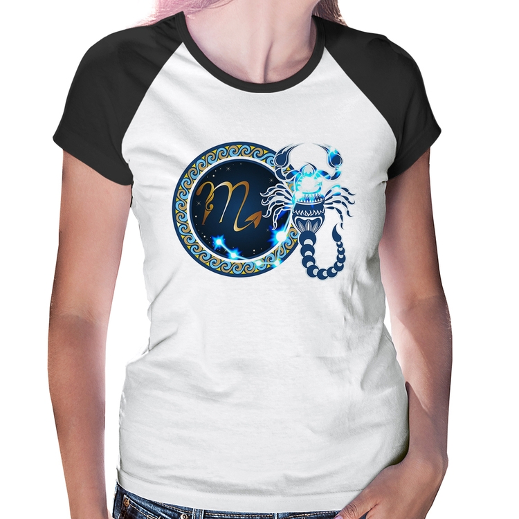 Baby Look Raglan Signo Escorpião Astrologia