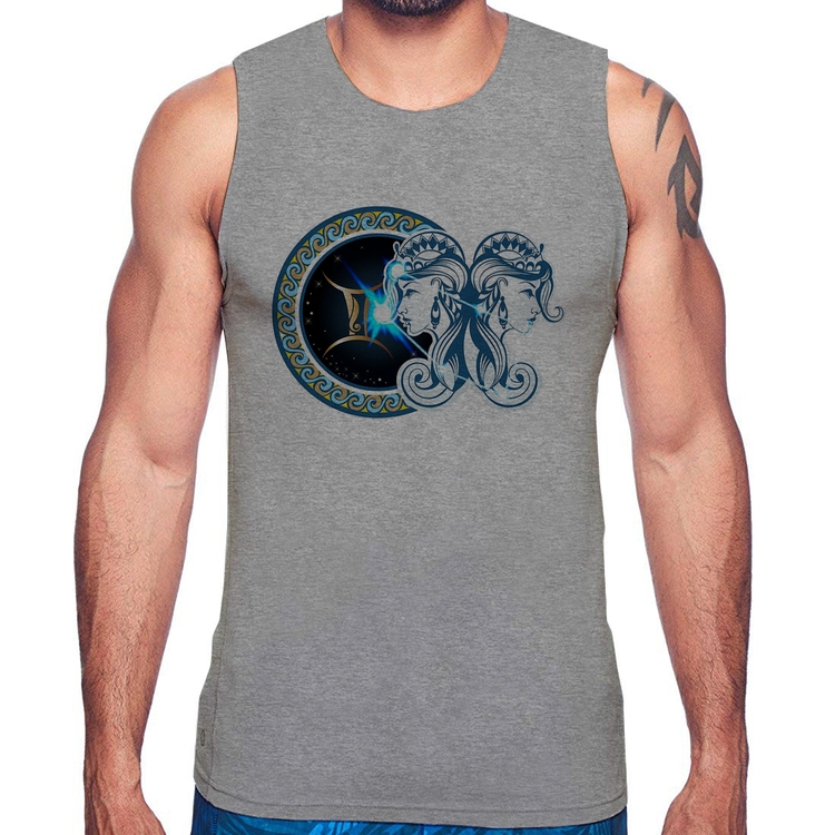 Regata Signo Gêmeos Astrologia - Cinza