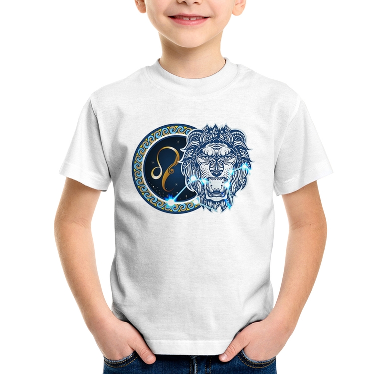 Camiseta Infantil Signo Leão Astrologia