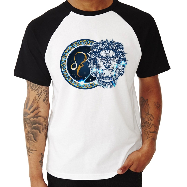 Camiseta Raglan Signo Leão Astrologia