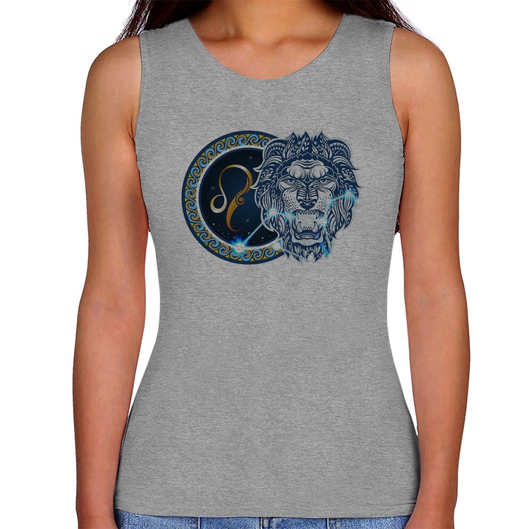 Regata Feminina Signo Leão Astrologia - Cinza
