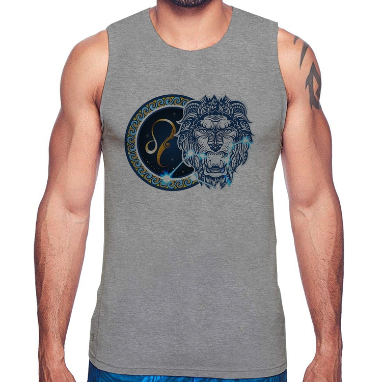 Regata Signo Leão Astrologia - Cinza