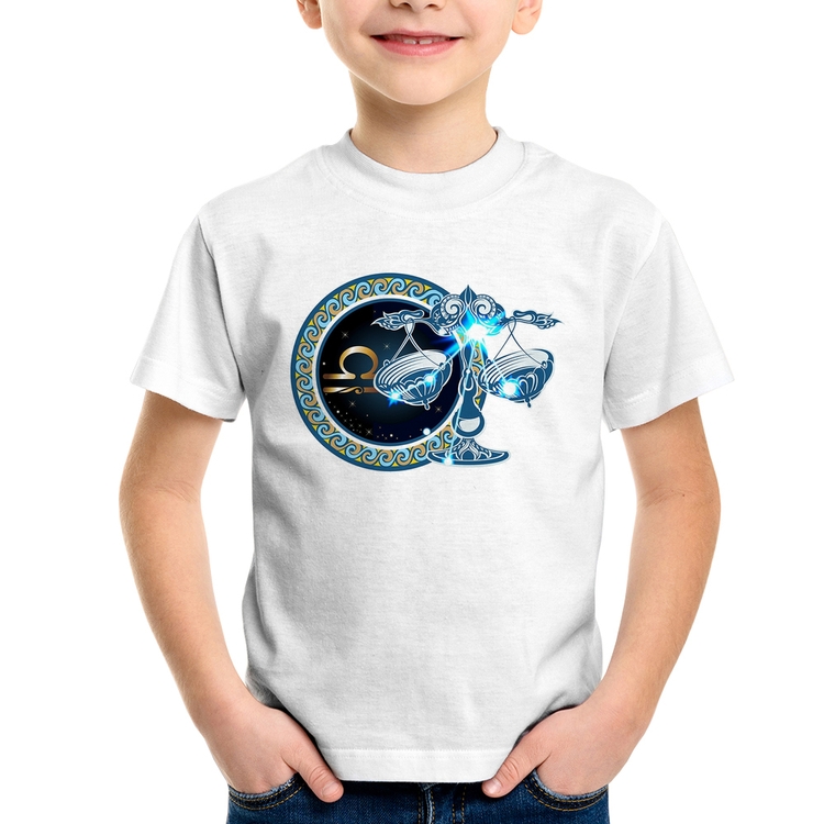 Camiseta Infantil Signo Libra Astrologia