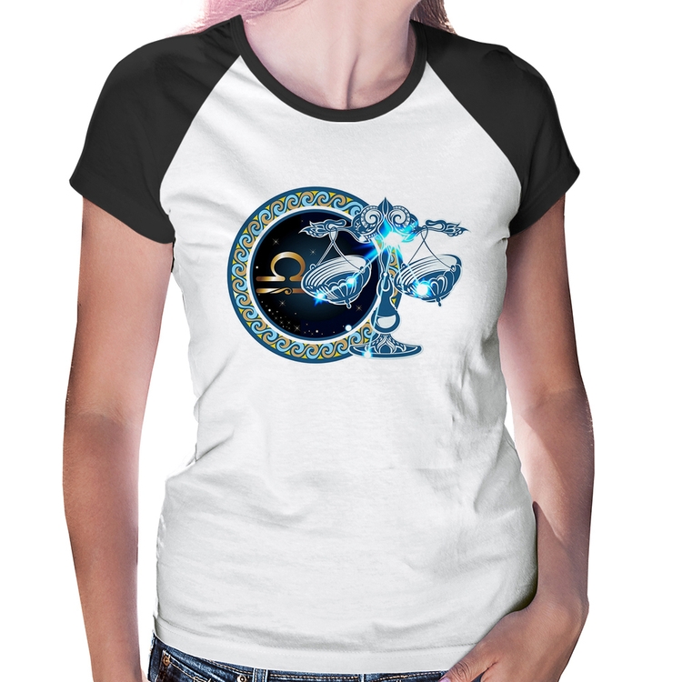 Baby Look Raglan Signo Libra Astrologia