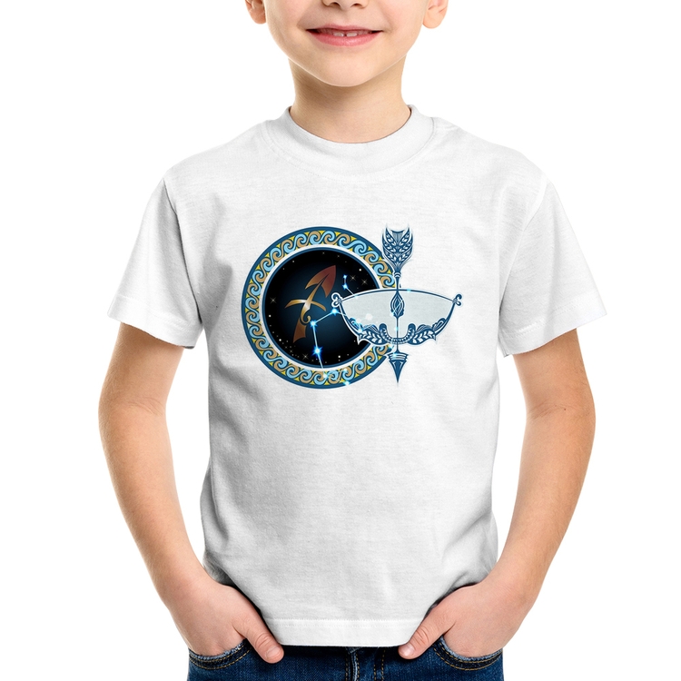 Camiseta Infantil Signo Sagitário Astrologia