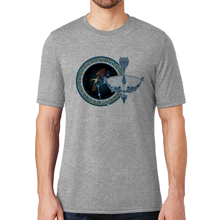 Camiseta Signo Sagitário Astrologia - Cinza