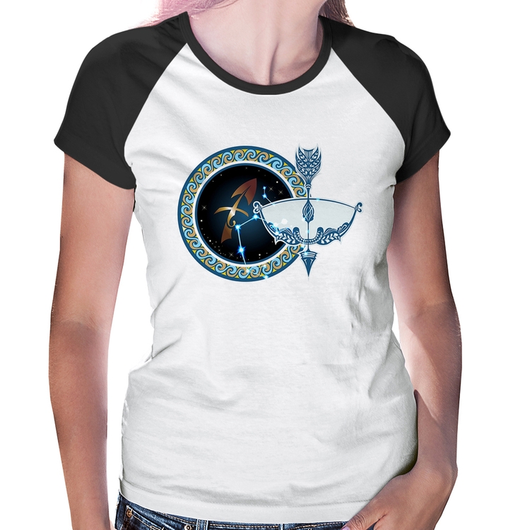Baby Look Raglan Signo Sagitário Astrologia