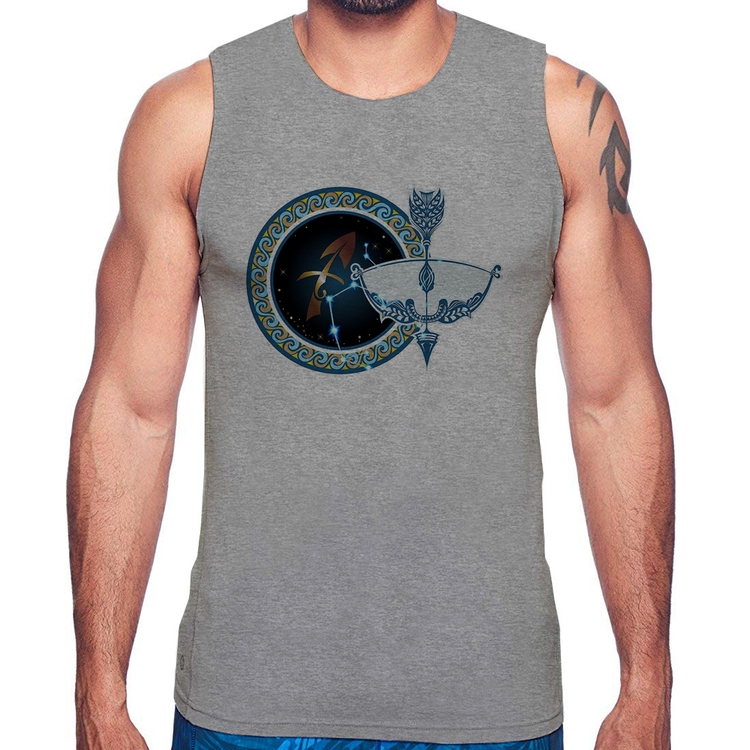 Regata Signo Sagitário Astrologia - Cinza