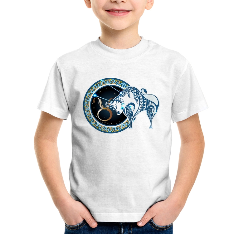 Camiseta Infantil Signo Touro Astrologia