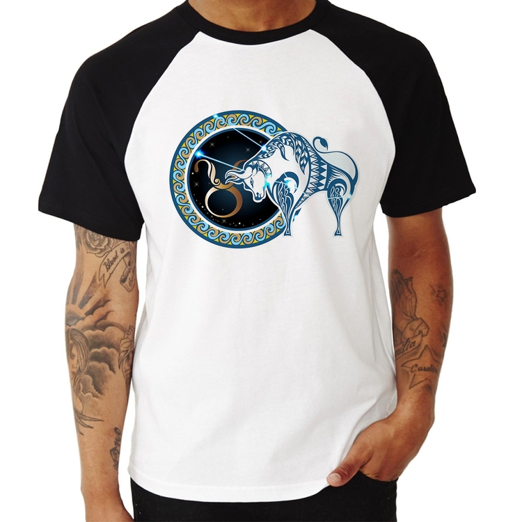 Camiseta Raglan Signo Touro Astrologia