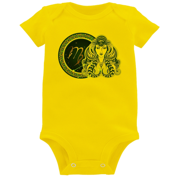 Body Bebê Signo Virgem Astrologia - Amarelo