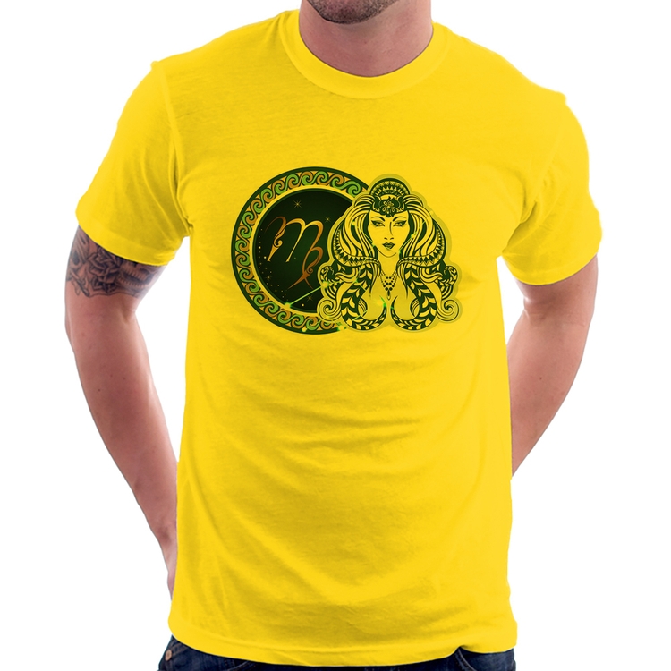 Camiseta Signo Virgem Astrologia - Amarela