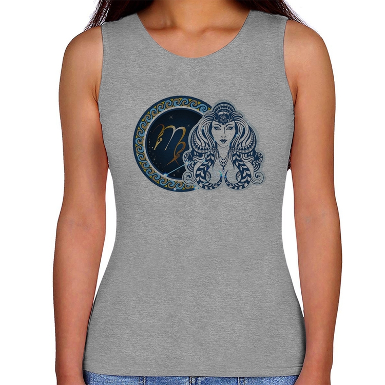 Regata Feminina Signo Virgem Astrologia - Cinza