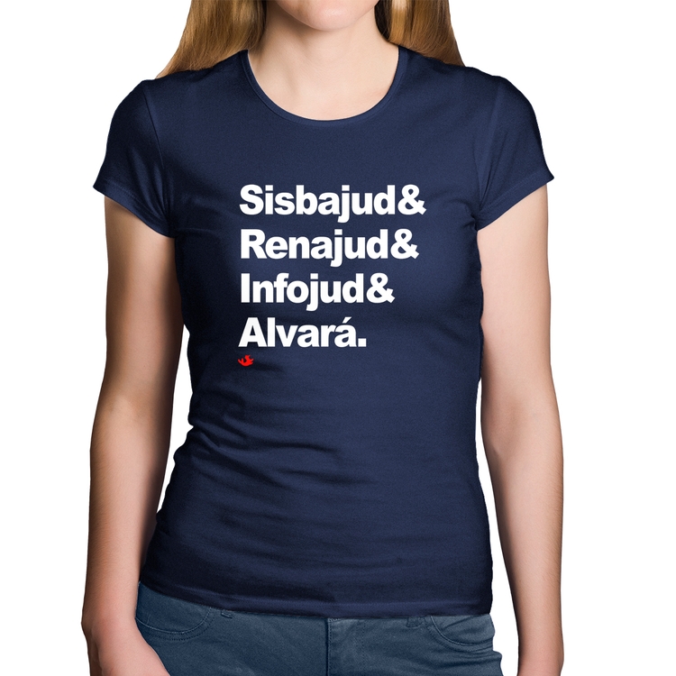 Baby Look Algodão Sisbajud & Renajud & Infojud & Alvará - Marinho