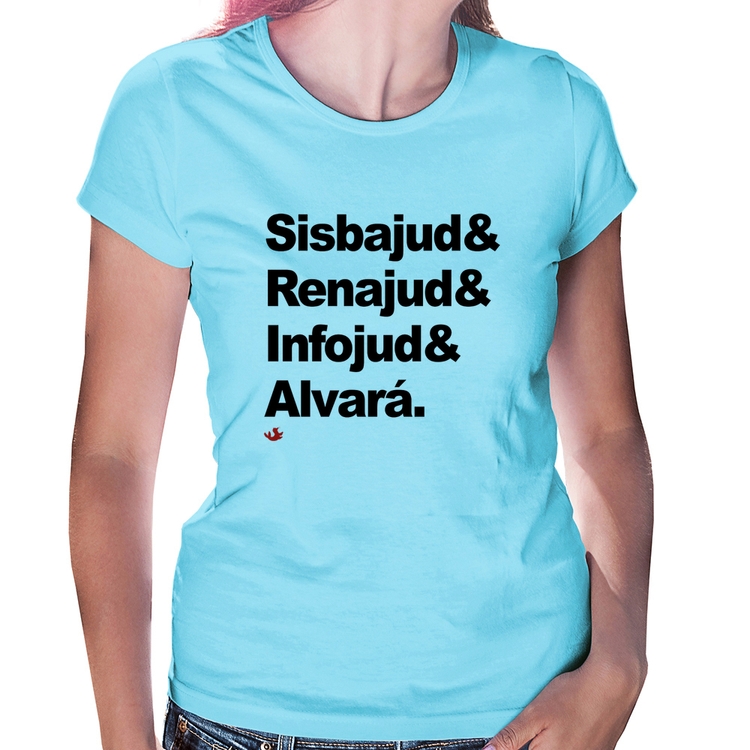 Baby Look Sisbajud & Renajud & Infojud & Alvará - Azul Bebê