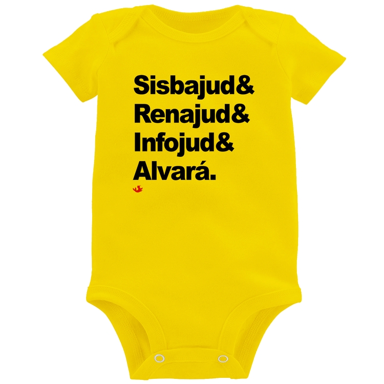 Body Bebê Sisbajud & Renajud & Infojud & Alvará - Amarelo
