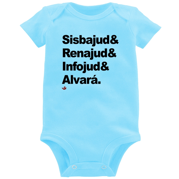 Body Bebê Sisbajud & Renajud & Infojud & Alvará - Azul Bebê