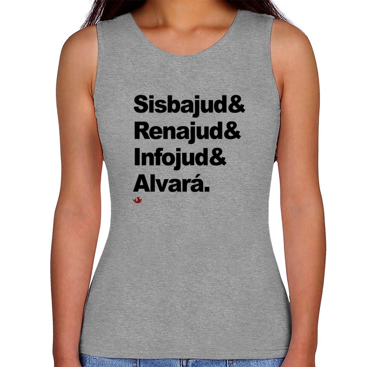 Regata Feminina Sisbajud & Renajud & Infojud & Alvará - Cinza