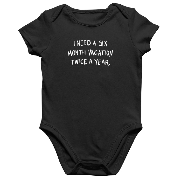 Body Bebê Algodão Six month vacation twice a year