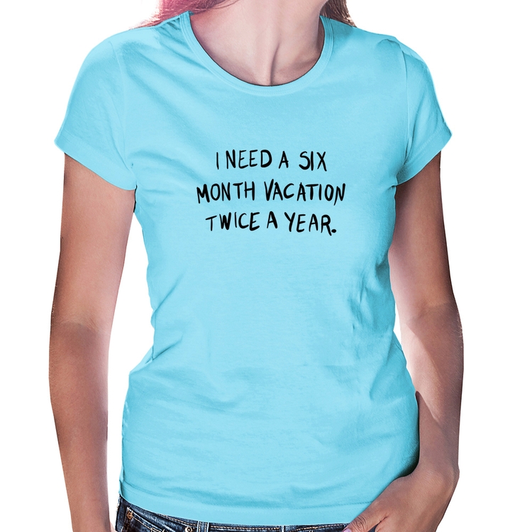 Baby Look Six month vacation twice a year - Azul Bebê