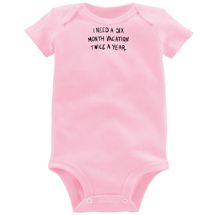 Body Bebê Six month vacation twice a year - Rosa Bebê