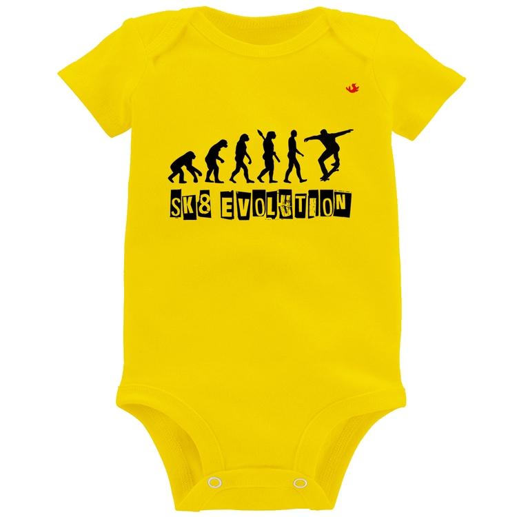 Body Bebê SK8 Evolution Boy - Amarelo