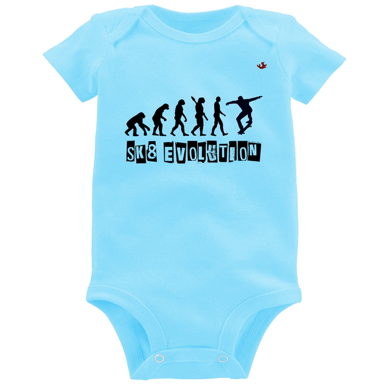 Body Bebê SK8 Evolution Boy - Azul Bebê