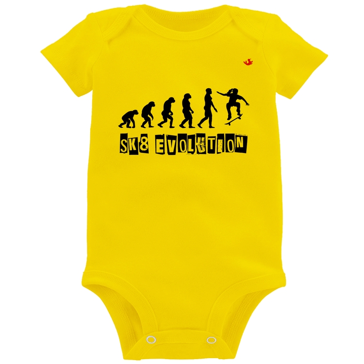 Body Bebê SK8 Evolution Girl - Amarelo