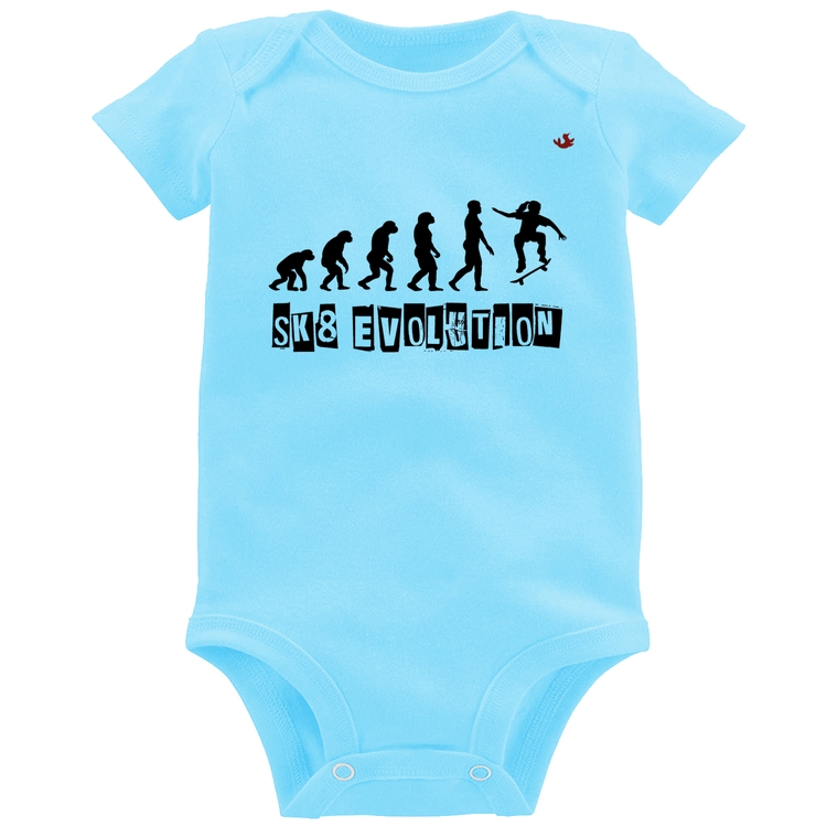 Body Bebê SK8 Evolution Girl - Azul Bebê