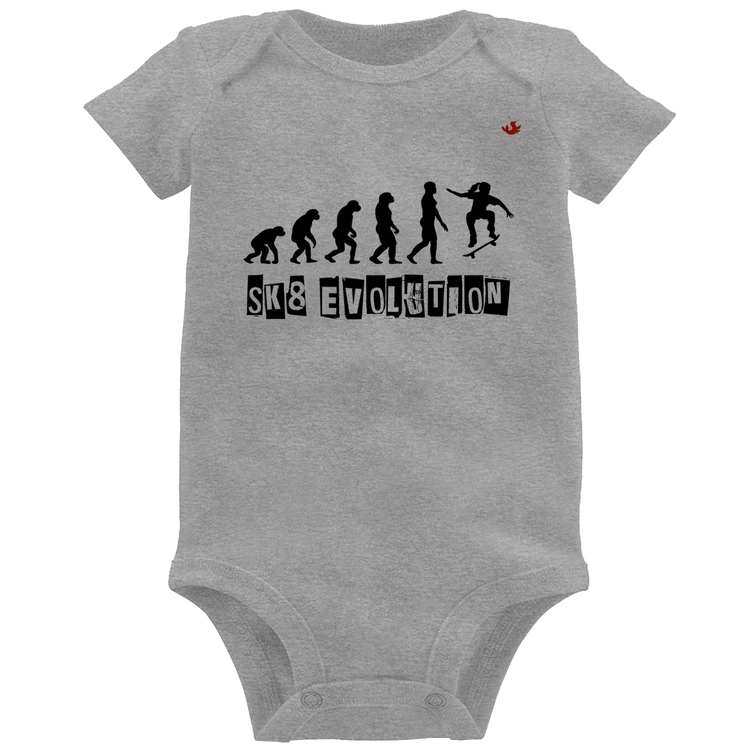 Body Bebê SK8 Evolution Girl - Cinza