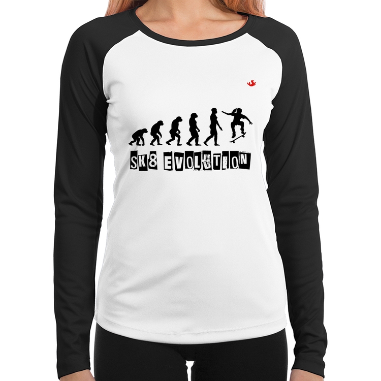 Baby Look Raglan SK8 Evolution Girl Manga Longa