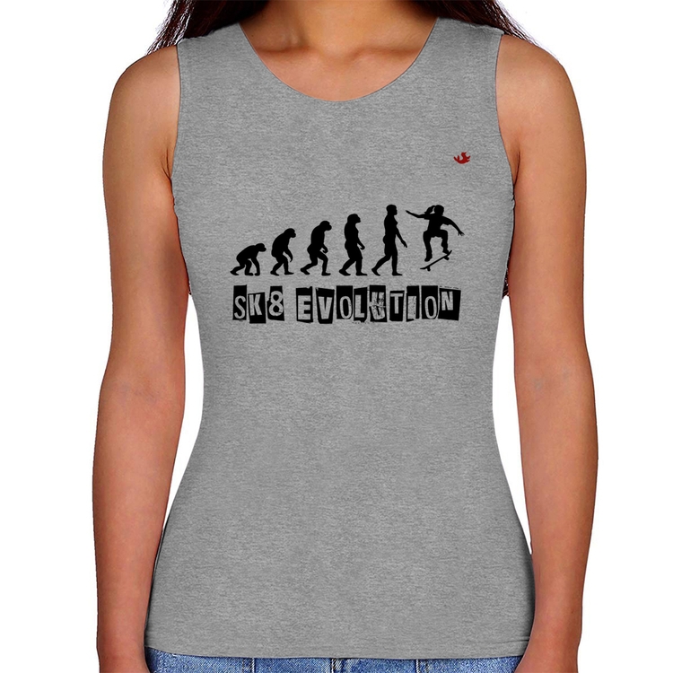 Regata Feminina SK8 Evolution Girl - Cinza