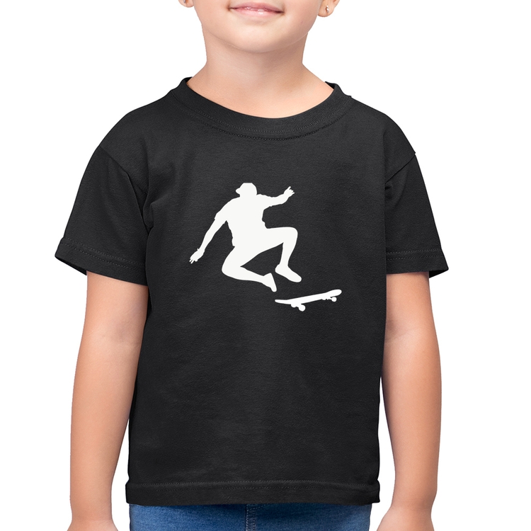 Camiseta Algodão Infantil Skatista Manobra