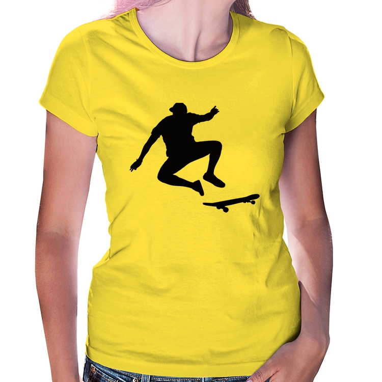 Baby Look Skatista Manobra - Amarela