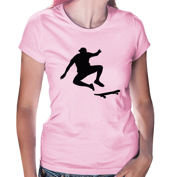 Baby Look Skatista Manobra - Rosa Bebê