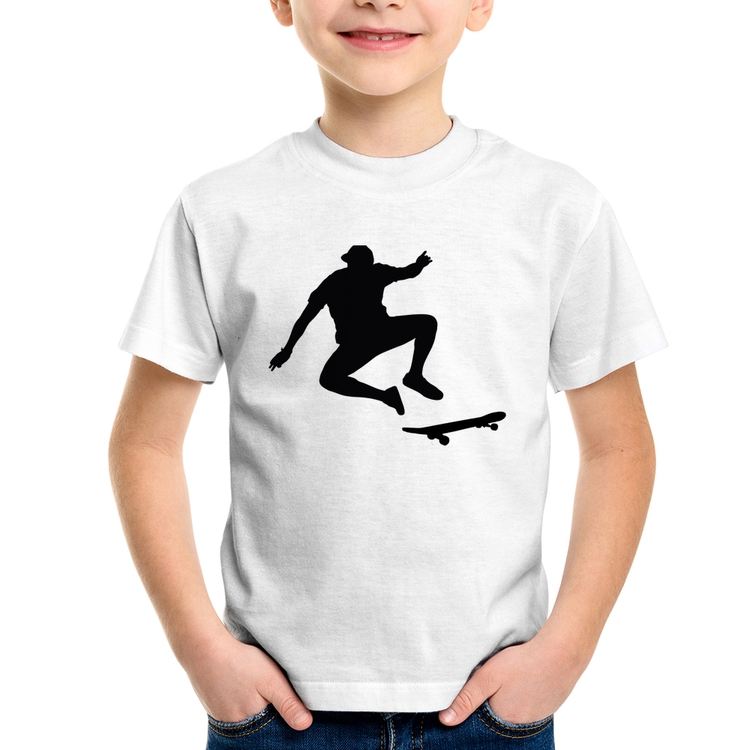 Camiseta Infantil Skatista Manobra