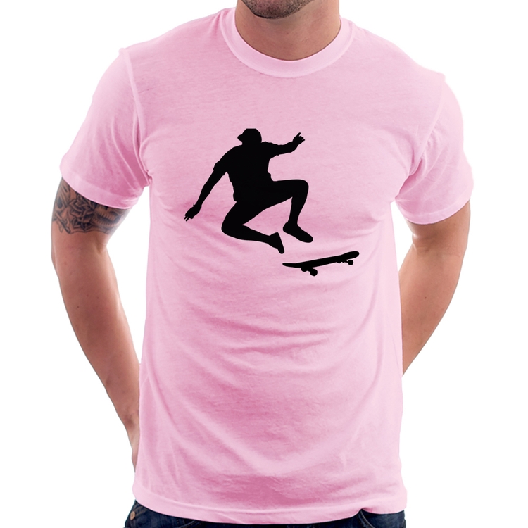Camiseta Skatista Manobra - Rosa Bebê