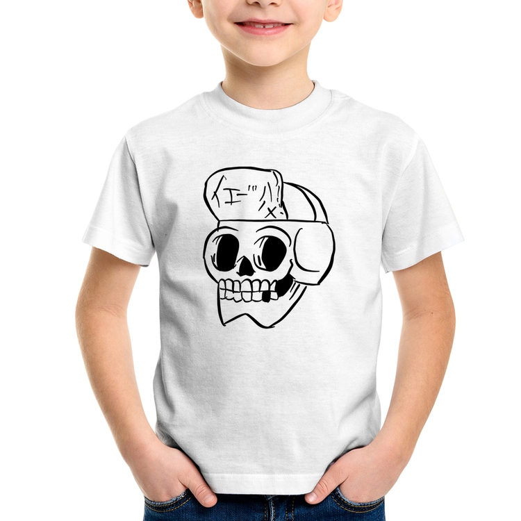 Camiseta Infantil Skull Skeleton