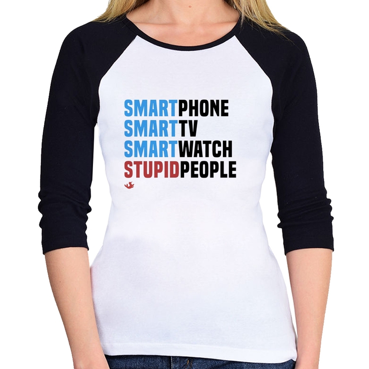 Baby Look Raglan Smart Things, Stupid People Manga 3/4