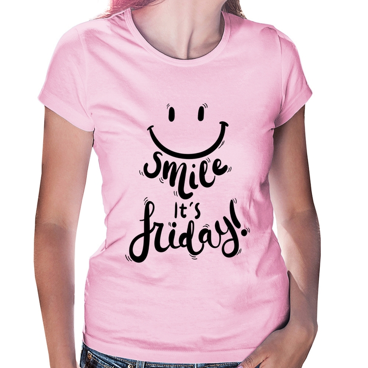 Baby Look Smile, It's Friday! - Rosa Bebê