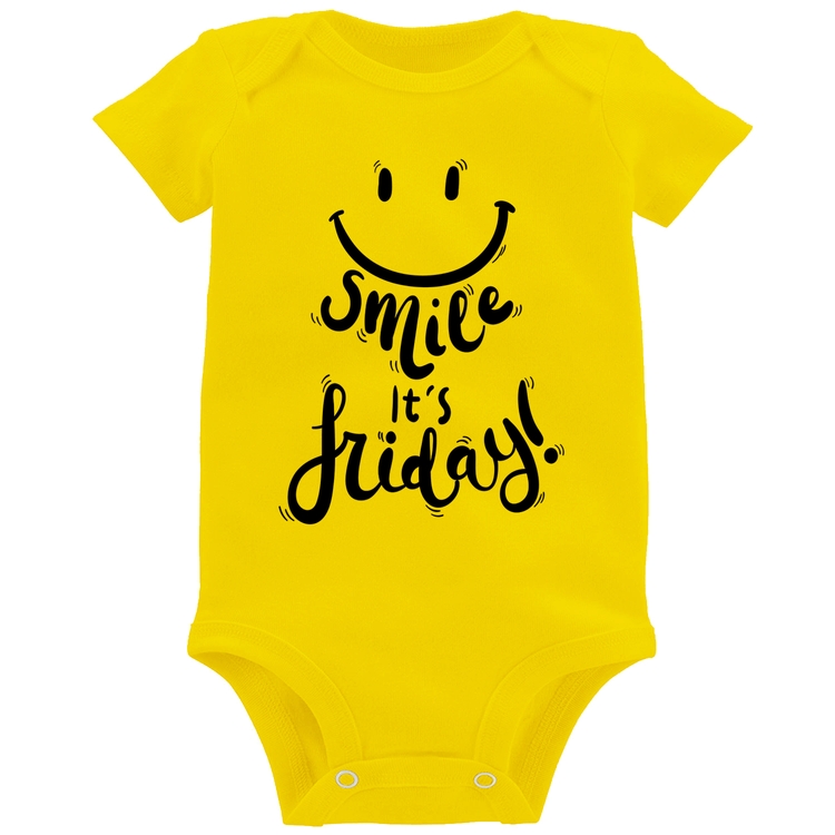 Body Bebê Smile, It's Friday! - Amarelo