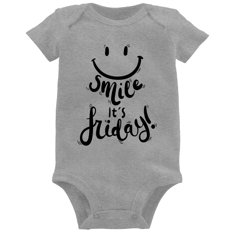 Body Bebê Smile, It's Friday! - Cinza