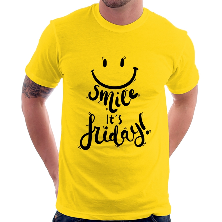 Camiseta Smile, It's Friday! - Amarela