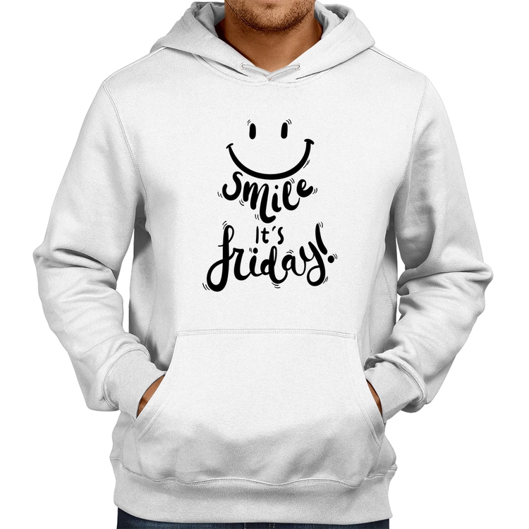 Moletom Smile, It's Friday! - Branco