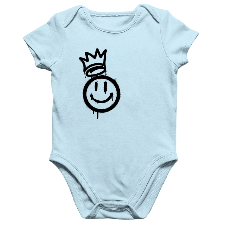 Body Bebê Algodão Smile Kingdom - Azul Bebê