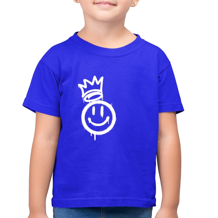 Camiseta Algodão Infantil Smile Kingdom - Azul Royal