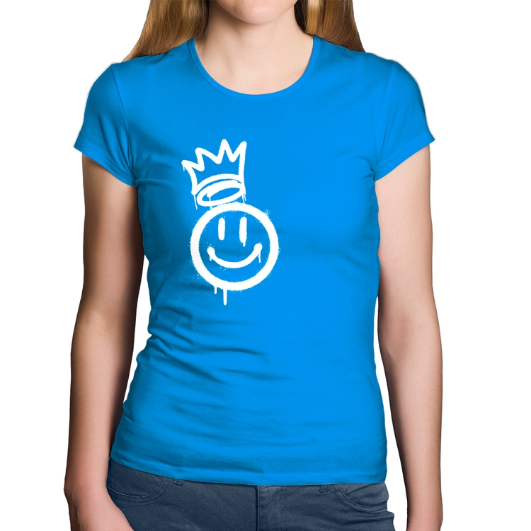 Baby Look Algodão Smile Kingdom - Azul