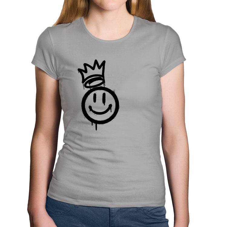 Baby Look Algodão Smile Kingdom - Cinza